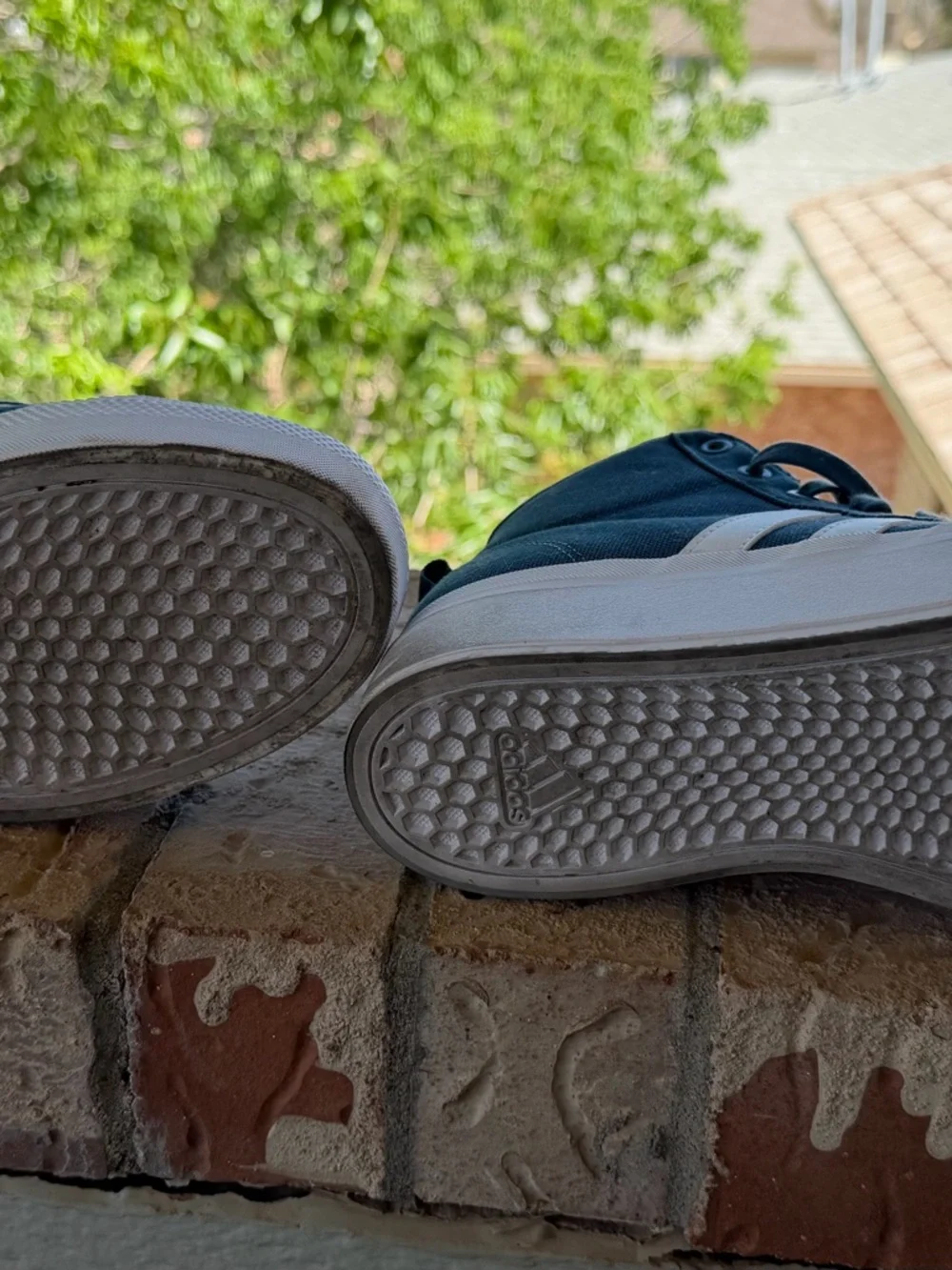 Adidas Women's High-Top Sneakers in Dark Green and White - Picture 4 of 8